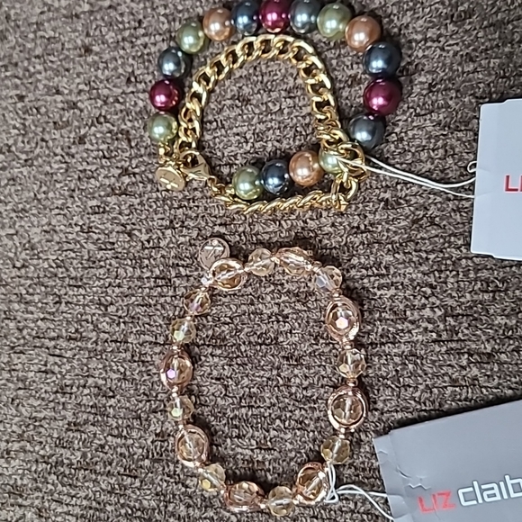 2 ITEMS LIZ CLAIBORNE WOMEN'S FASHION JEWELRY BRACELETS BUNDLE OF 2 - Picture 2 of 9